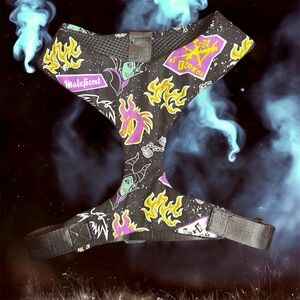 Handmade maleficent dog harness